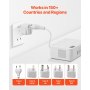 Voltage Converter Step Down 220V to 110V Travel Adapter with 2 USB C Ports