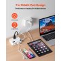 Voltage Converter Step Down 220V to 110V Travel Adapter with 2 USB C Ports