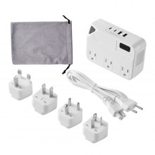Voltage Converter Step Down 220V to 110V Travel Adapter with 2 USB C Ports