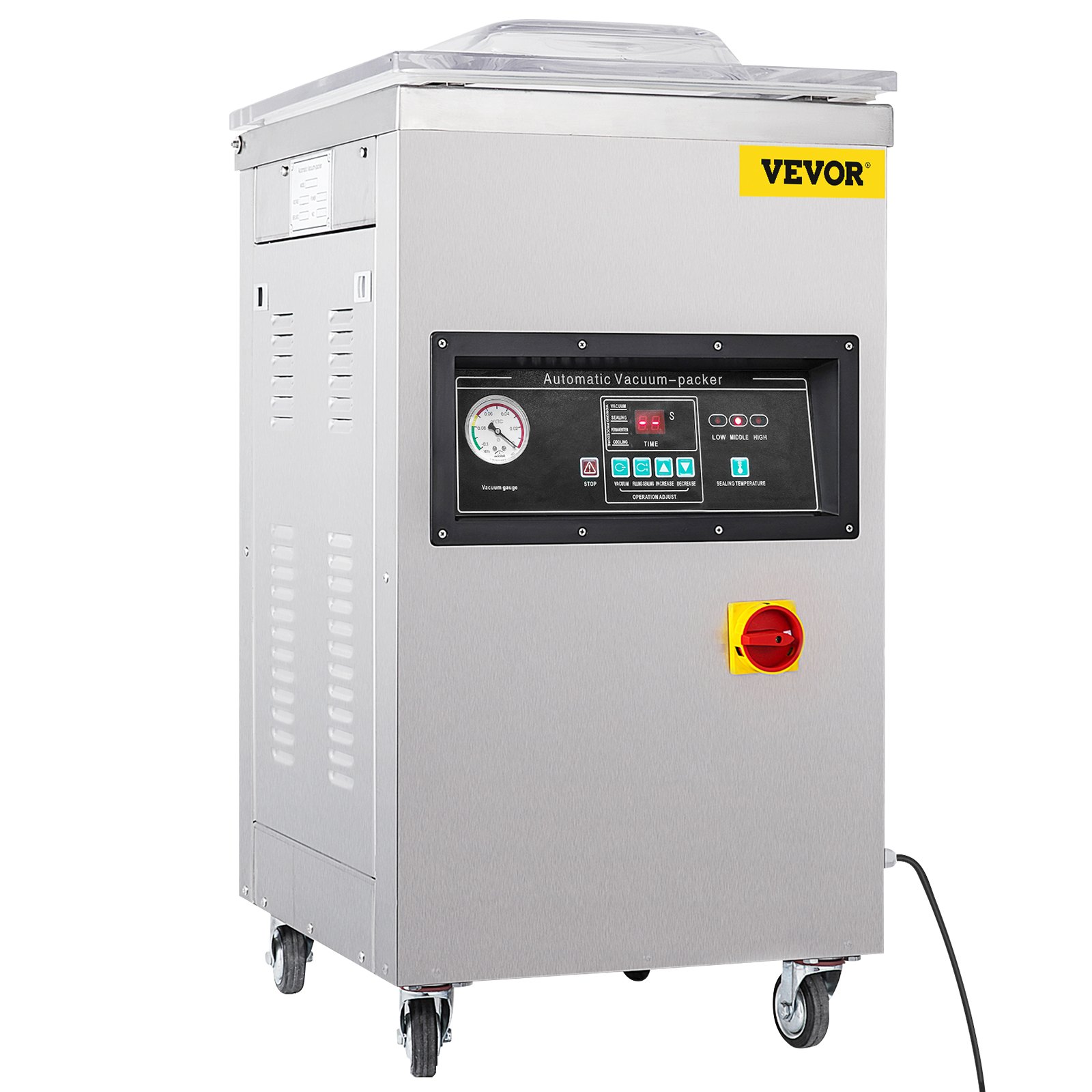 VEVOR Chamber Vacuum Sealer, 600W Sealing Power, Vacuum Packing Machine for Wet Foods, Meats, Marinades and More, Compact Size with 400 mm Sealing Length, Applied in Home Kitchen and Commercial Use