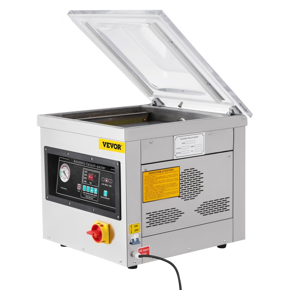 VEVOR Chamber Vacuum Sealer, 600W Sealing Power, Vacuum Packing Machine for Wet Foods, Meats, Marinades and More, Compact Size with 400 mm Sealing Length, Applied in Home Kitchen and Commercial Use