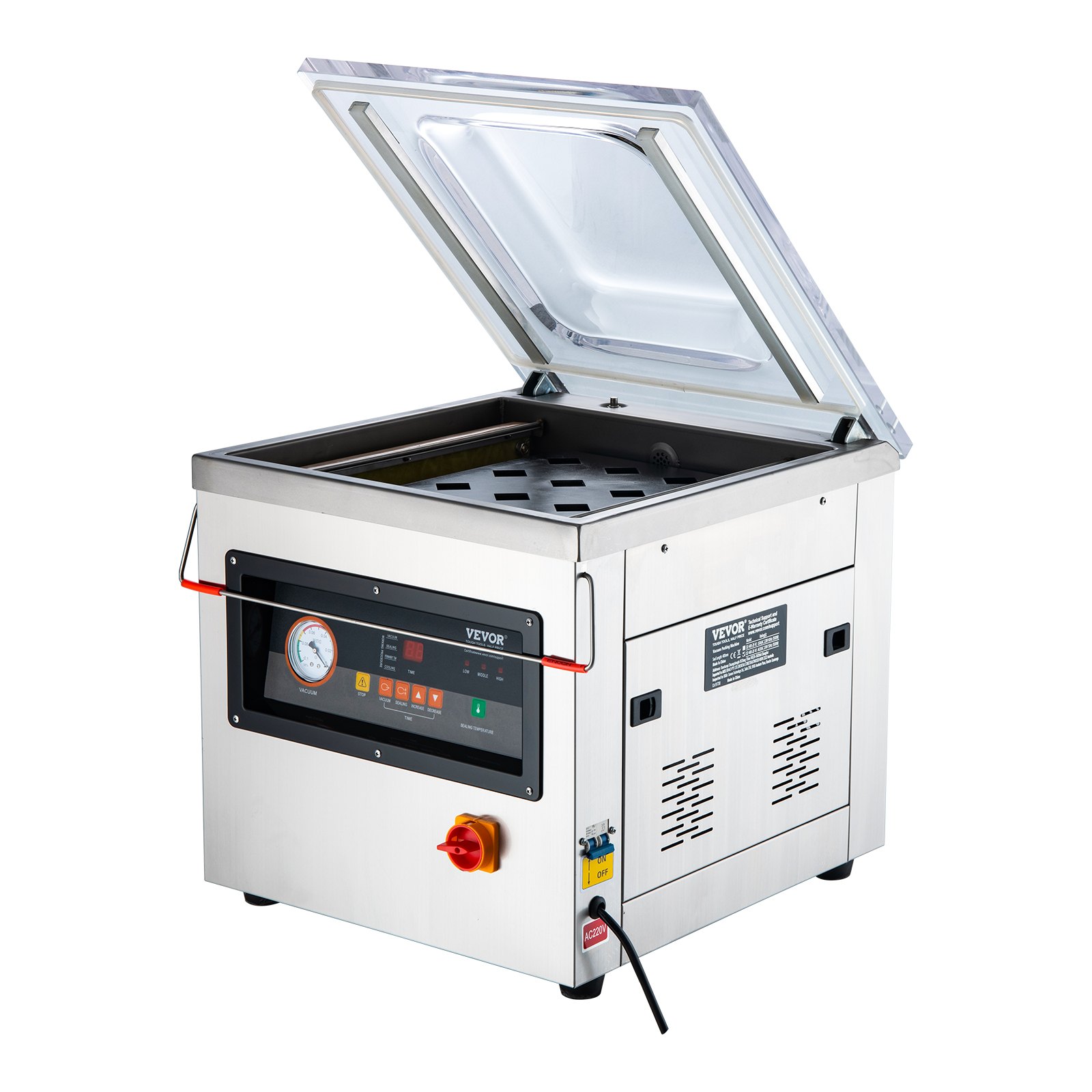 VEVOR Chamber Vacuum Sealer, 1000W Sealing Power, Vacuum Packing Machine for Wet Foods, Meats, Marinades and More, Compact Size with 400 mm Sealing Length, Applied in Home Kitchen and Commercial Use