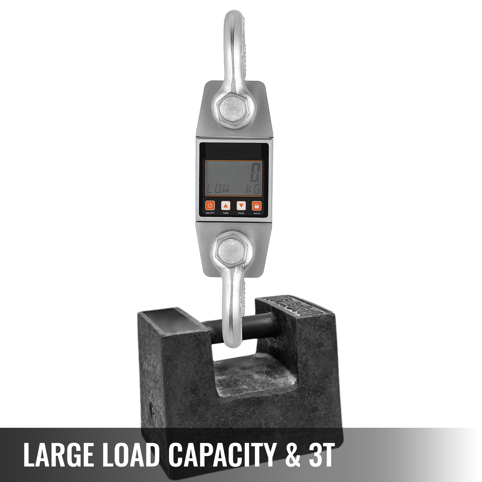 VEVOR Digital Hanging Scale 6600lbs,Crane Scale 3Ton, Heavy Duty Industrial Hanging Scale with Hook, Hanging Scale for Industrial Plants, Workshops and Agricultural Markets