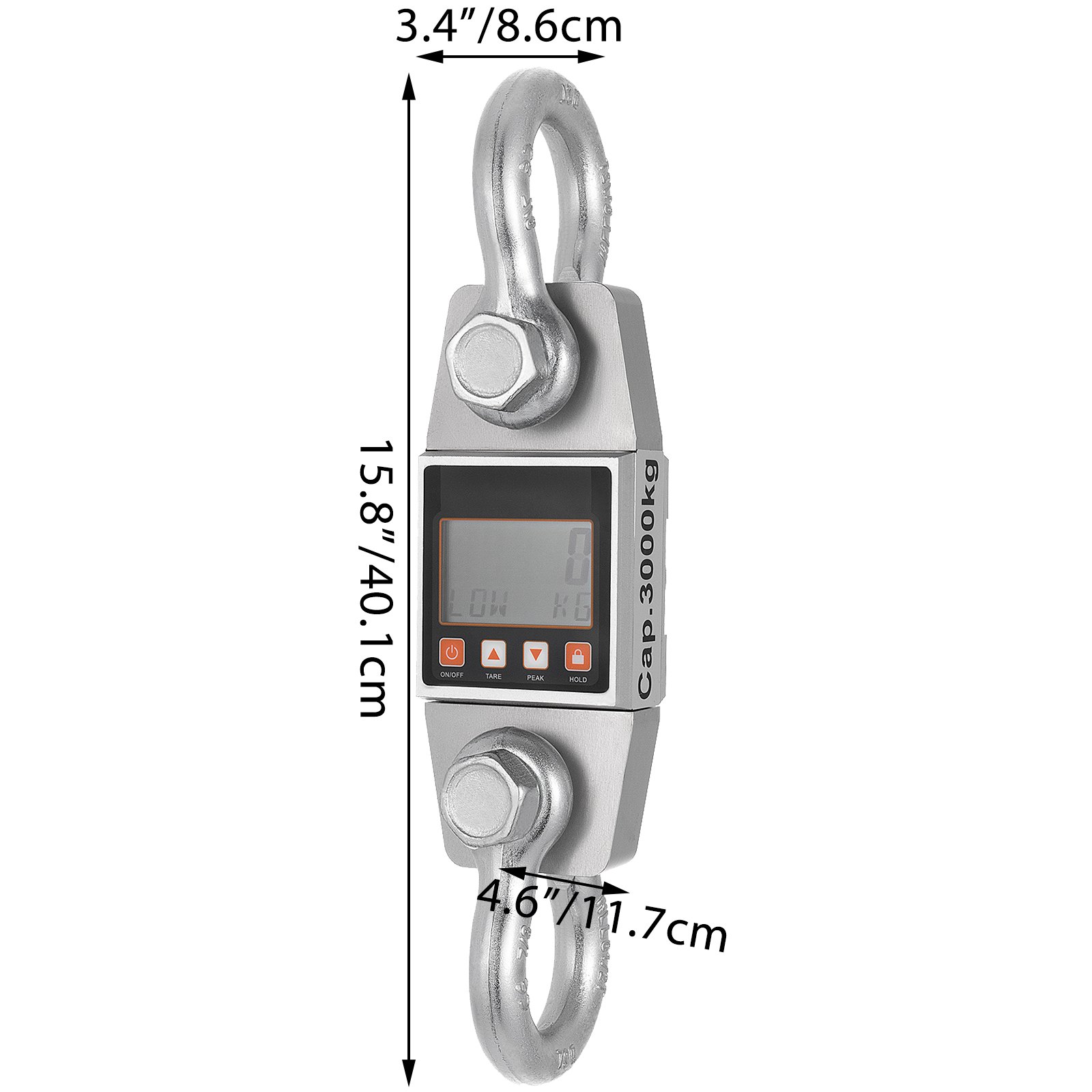VEVOR Digital Hanging Scale 6600lbs,Crane Scale 3Ton, Heavy Duty Industrial Hanging Scale with Hook, Hanging Scale for Industrial Plants, Workshops and Agricultural Markets