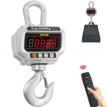 VEVOR Crane Scale 5Ton, Digital Hanging Scale 11000lbs, Heavy Duty Industrial Hanging Scale with Hook for Industrial Plants Workshops Agricultural Markets etc.