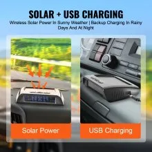 VEVOR RV Tire Pressure Monitoring System Real Time Solar Trailer TPMS 6 Sensors