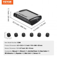 Sistema de monitoramento de pressão de pneus VEVOR RV Trailer solar em tempo real TPMS 6 sensores