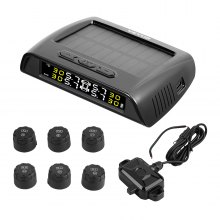 Sistema de monitoramento de pressão de pneus VEVOR RV Trailer solar em tempo real TPMS 6 sensores