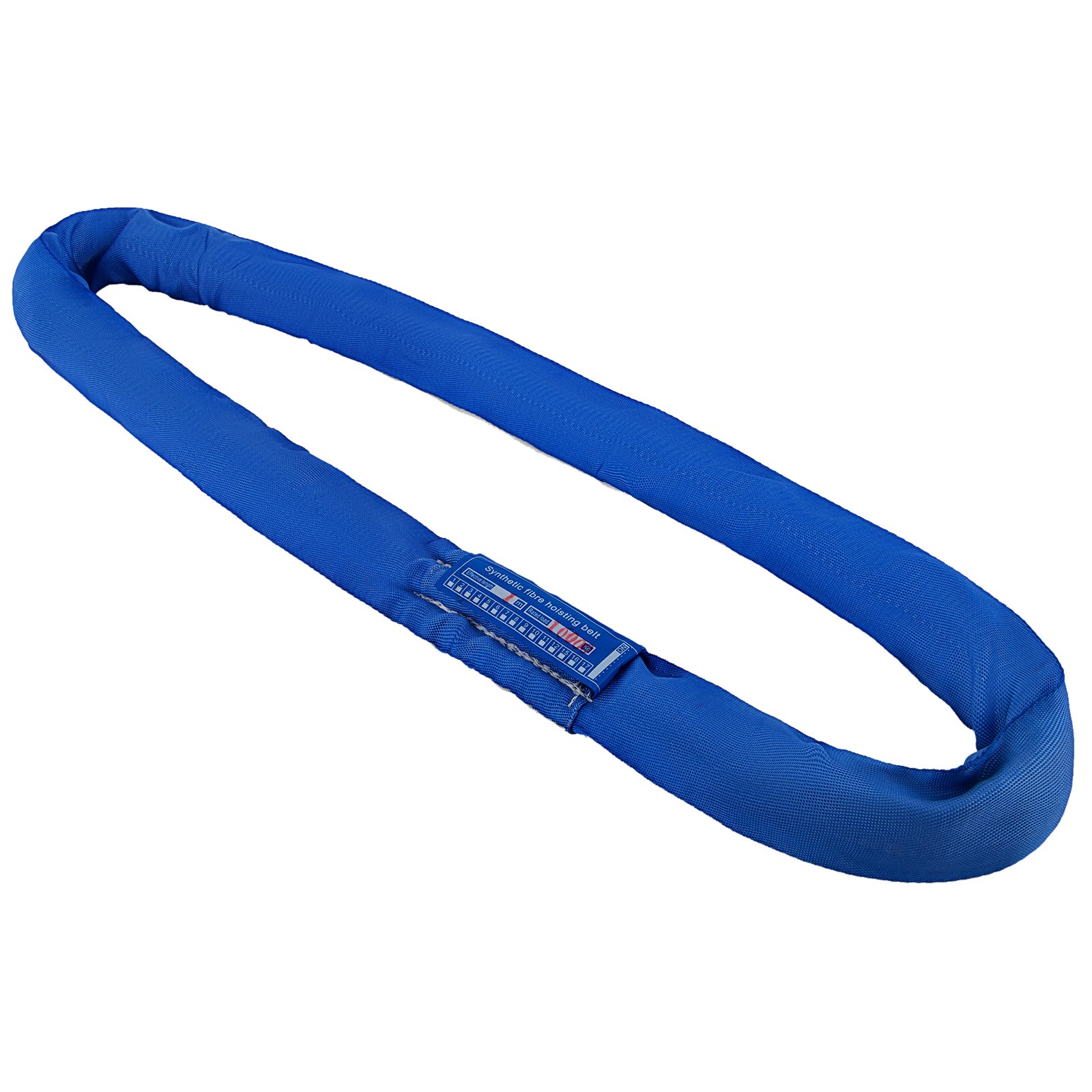19.7ft 17600lbs Endless Round Lifting Sling Blue Polyester Steel