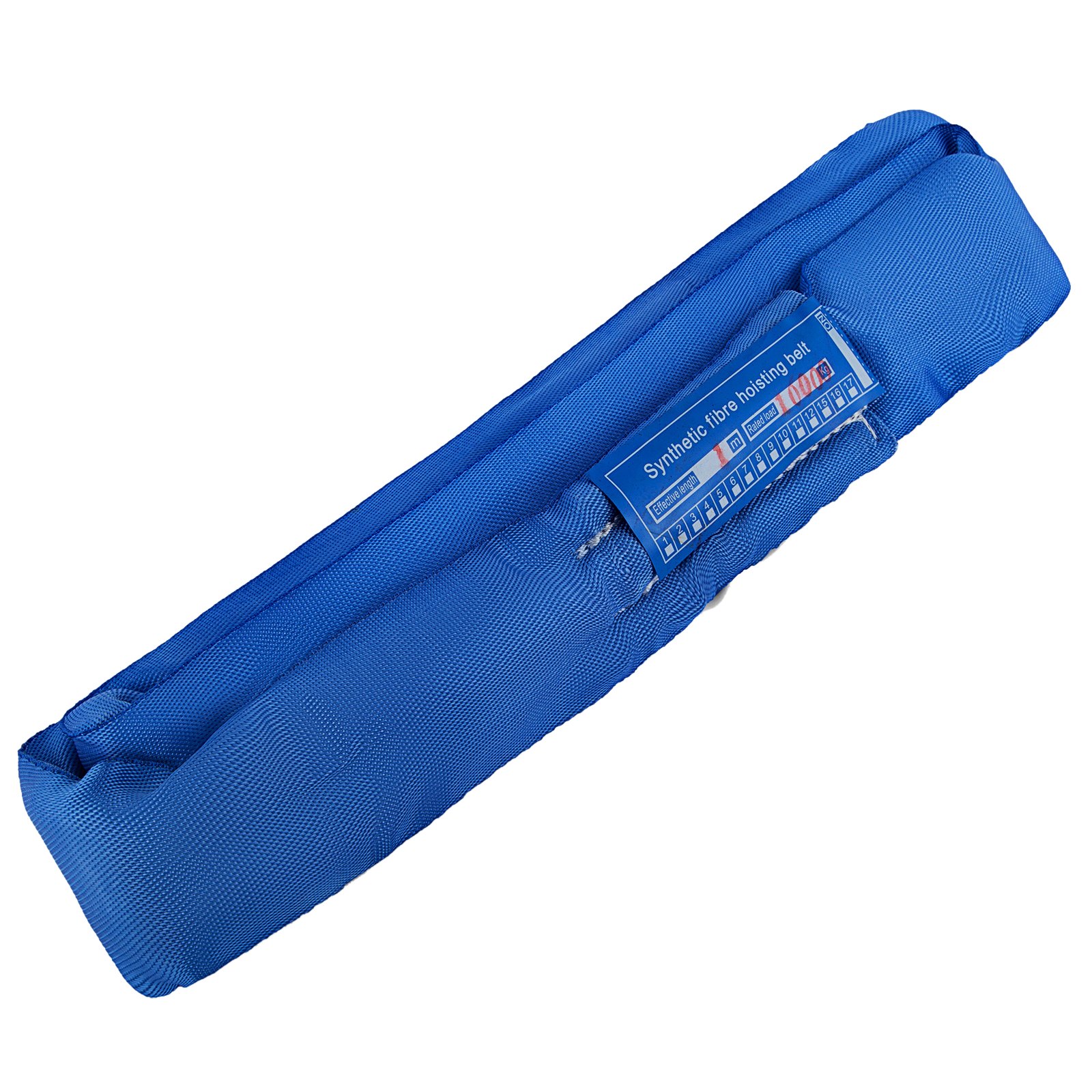 19.7ft 17600lbs Endless Round Lifting Sling Blue Polyester Steel