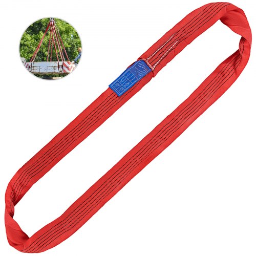 12' Endless Round Lifting Sling For Choke-lifting Cylindrical Objects 11000lbs