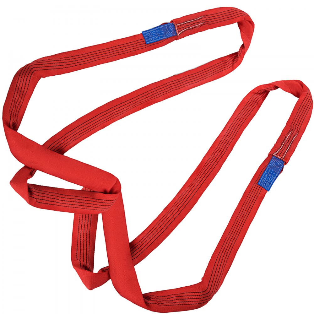 12' Endless Round Lifting Sling For Choke-lifting Cylindrical Objects 11000lbs
