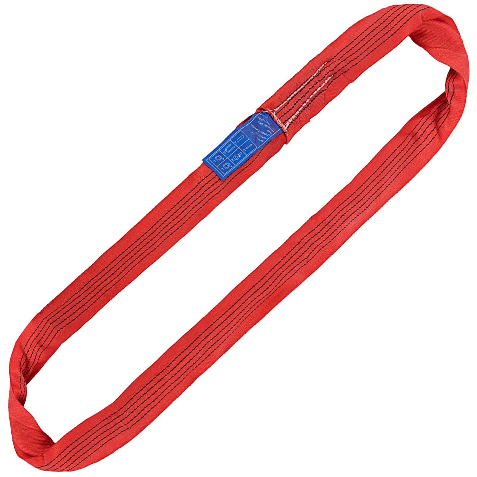 12' Endless Round Lifting Sling For Choke-lifting Cylindrical Objects 11000lbs