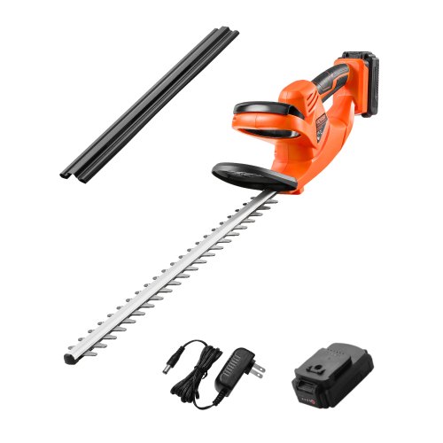 Cordless Electric Hedge Trimmer 20V Battery 20in Dual-Action Blade Bush Cutter