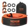 VEVOR Car Tow Cable Towing Strap Rope 36000 lbs 20 ft Emergency Heavy Duty Strap