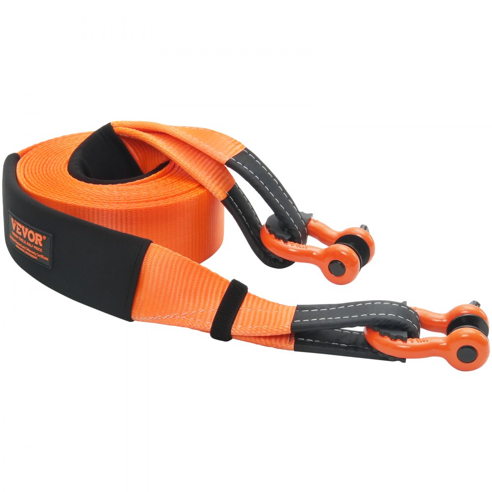VEVOR Heavy Duty Tow Strap Recovery Kit 3" x 30 ft (MBS-36,000 lbs) Tree Saver Winch Strap, Triple Reinforced Loop & Protective Sleeves & Storage Bag , 3/4" D-Ring Shackles, for Truck Jeep SUV ATV