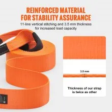 VEVOR Heavy Duty Tow Strap Recovery Kit 3" x 30 ft (MBS-36,000 lbs) Tree Saver Winch Strap, Triple Reinforced Loop & Protective Sleeves & Storage Bag , 3/4" D-Ring Shackles, for Truck Jeep SUV ATV