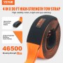 VEVOR Recovery Tow Strap 4" x 30', 46,500 lbs Break Strength, Triple Reinforced Loop Straps, Tree Saver, Off Road Towing and Recovery, Extreme Weather Resistance, Protective Sleeves & Storage Bag