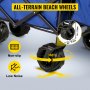 VEVOR collapsible garden cart with all-terrain beach wheels, non-slip, low noise.