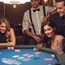 48 in Octagonal Folding Poker Table Foldable 8 Player Casino Texas Holdem Table