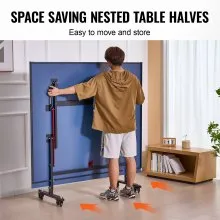 VEVOR Ping Pong Table Foldable Table Tennis Game Table Indoor with Clamp Net