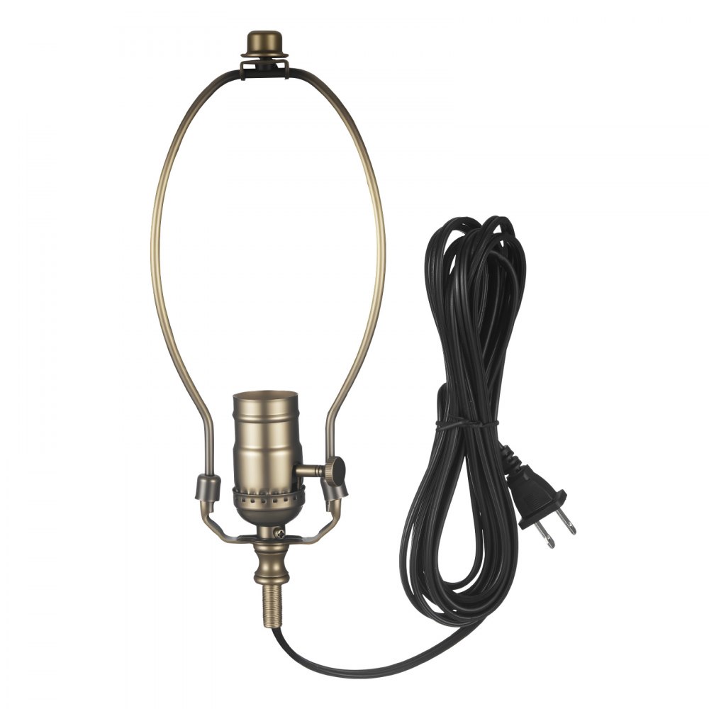 VEVOR Lamp Rewire Kit, E26 Lamp Socket with 12 ft Matching Cord, Antique Bronze Finish, Lamps Making Kit with All Essential Hardware, Light Wiring Kits for Table & Floor Lamps, DIY Rewire or Repair