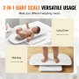 VEVOR Baby Scale Infant Weight Scale with Hold & Tare Function and 5 Units 66LBS