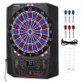 VEVOR Electronic Dart Board, 336mm Target Dartboard with 45 Games & 474 Variations for Up to 8 Players, 6 Dart Shafts with Flights & 50 Soft Tips, Color LED Cricket Scoring Screen for Home Party Bar