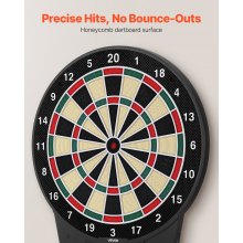 VEVOR Electronic Dart Board, 15.5" Target Dartboard with 43 Games & 320+ Variations for Up to 8 Players, 6 Dart Shafts with Flights & 50 Soft Tips, Color LCD Scoring Screen for Home Party Game Room