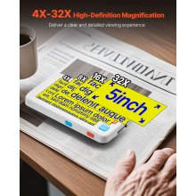 VEVOR Portable Digital Magnifier 5" HD Electronic Video Magnifier 4X - 32X Zoom
