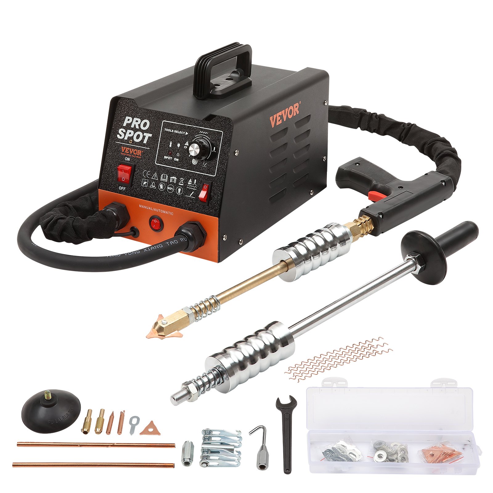 Sweiko Stud Welder Dent Repair Kit, 3KW Spot Welder Dent Puller with 6 Welding Modes, Auto Body Spot Welding Dent Puller Machine & 16 Types of Welding Accessories for Car, Truck, Motorcycle Dent Repair Sweiko Stud Welder Dent Repair Kit, 3KW Spot Welder Dent Puller with 6 Welding Modes, Auto Body Spot Welding Dent Puller Machine & 16 Types of Welding Accessories for Car, Truck, Motorcycle Dent Repair