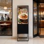 VEVOR 32 in Indoor Digital Signage Floor Standing Advertising Display Kiosk, with WiFi HDMI/USB Input Android OS, 178° Wide View, LCD Screen Interactive Monitor, Commercial Totem Vertical Poster