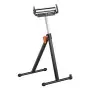 VEVOR Roller Stand, 113 kg Load Capacity, 685.8-1092.2 mm Adjustable Height, Folding Heavy Duty with Edge Guides & Polished Steel Roller Head, for Table Saw Outfeed Woodworking Extension Support