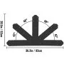 Placa de hastial VEVOR, placas de conexión para cerchas con recubrimiento en polvo negro, soporte de hastial con paso de 12:12, placas de clavos de acero de 4 mm (0,16"), placa decorativa para hastial con pernos para vigas de madera