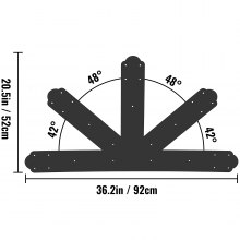 Vevor – plaques de connecteur de ferme, plaque de pignon, support de pignon 12:12, revêtement en poudre noir