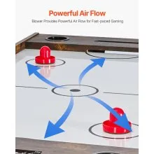 54" Air Hockey Table 3-in-1 Air Powered Combo Table Hockey Ping Pong Foosball