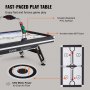VEVOR Air-Powered Hockey Table, 89" Indoor Hockey Table for Kids and Adults, LED Sports Hockey Game with 2 Pucks, 2 Pushers, and Electronic Score System, Arcade Gaming Set for Game Room Family Home