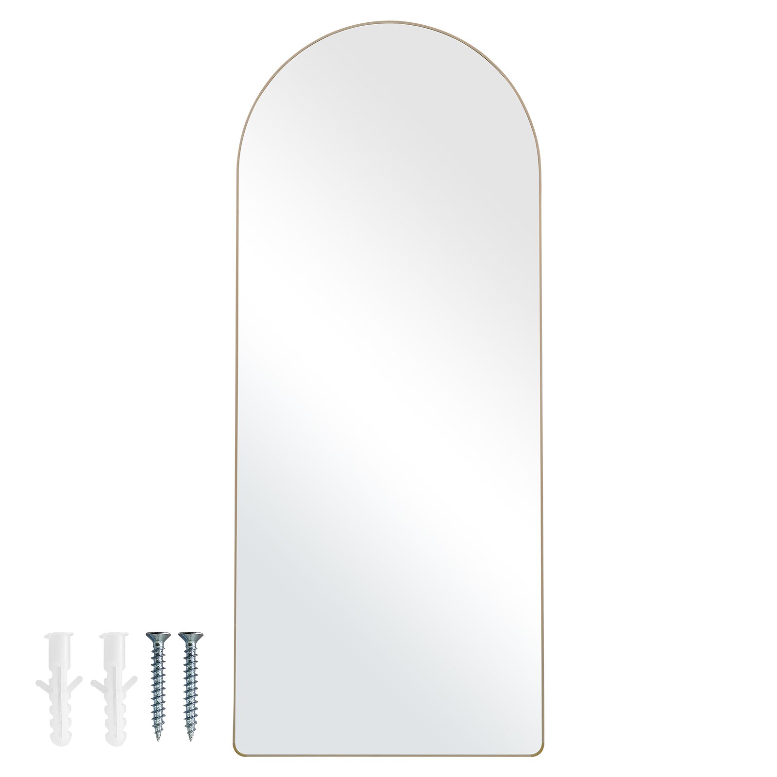 VEVOR Arched Full Length Mirror, 71'' x 30'', Large Free Standing Leaning Hanging Wall Mounted Floor Mirror with Stand Aluminum Alloy Frame, Full Body Dressing Mirror for Living Room Bedroom, Black