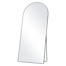VEVOR Espejo de cuerpo entero arqueado, 71'' x 32'', espejo de pie grande para colgar en la pared con marco de aleación de aluminio, espejo de tocador de cuerpo entero para sala de estar y dormitorio, color negro