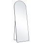 VEVOR Arched Full Length Mirror, 65" x 22", Large Free Standing Leaning Hanging Wall Mounted Floor Mirror with Stand Aluminum Alloy Frame, Full Body Dressing Mirror for Living Room Bedroom, Black