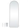VEVOR Arched Full Length Mirror, 65" x 22", Large Free Standing Leaning Hanging Wall Mounted Floor Mirror with Stand Aluminum Alloy Frame, Full Body Dressing Mirror for Living Room Bedroom, Black