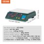 VEVOR Electronic Price Computing Scale, 66 LB Digital Deli Weight Scales, LED Digital Commercial Food Fruit Meat Produce Counting Weight, for Retail Outlet Store, Kitchen, Restaurant Market, Farmer