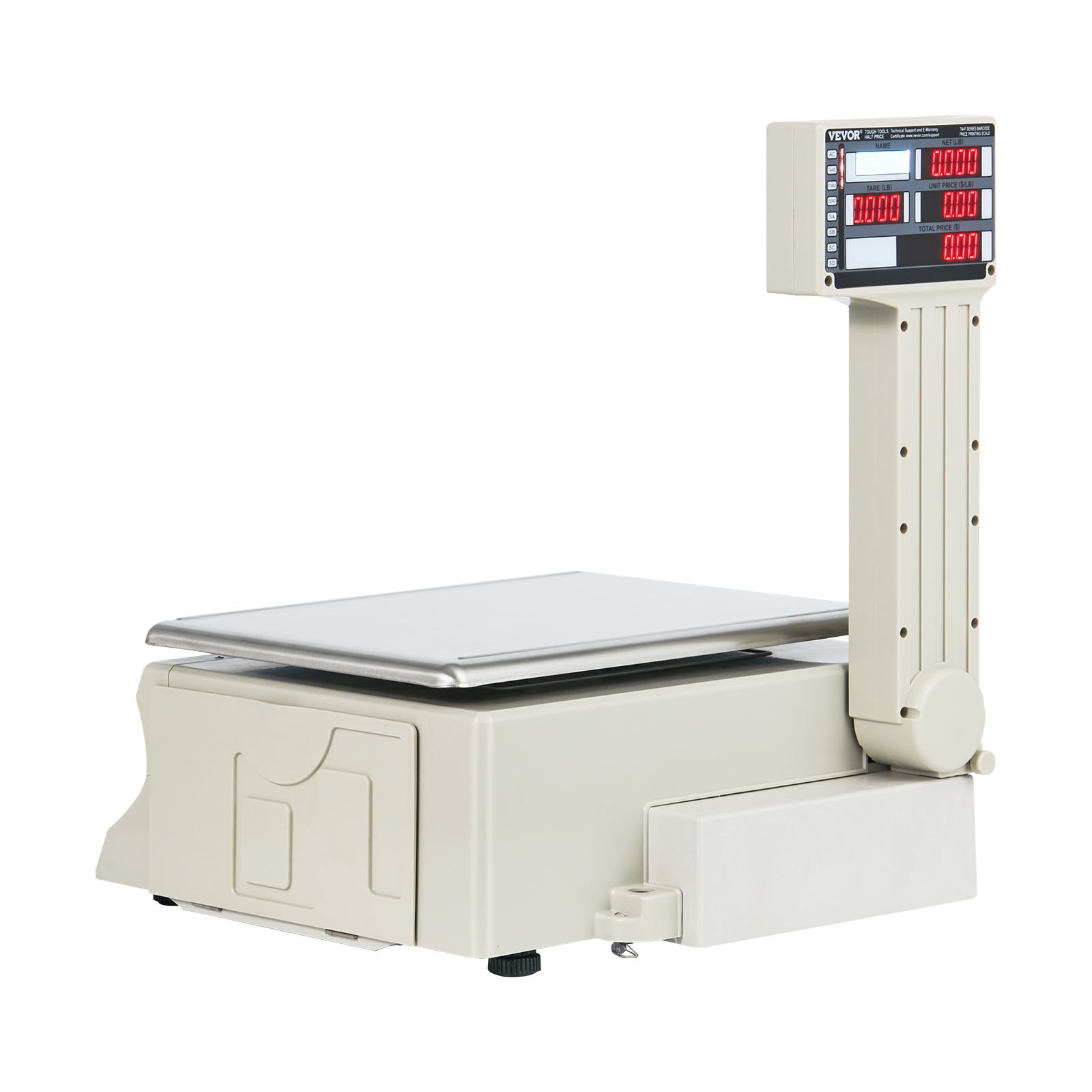 VEVOR Electronic Price Computing Scale, 66 LB Digital Deli Weight Scales, LCD & LED Digital Commercial Food Fruit Meat Produce Counting Weight, for Retail Store, Kitchen, Restaurant Market, and Farmer