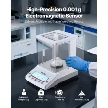 VEVOR Analytical Balance Lab Scale 120 g x 0.001 g Accuracy g/oz/ct/mg 4 Units