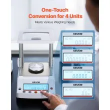 VEVOR Analytical Balance Lab Scale 120 g x 0.001 g Accuracy g/oz/ct/mg 4 Units