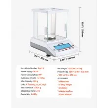 VEVOR Analytical Balance Lab Scale 120 g x 0.001 g Accuracy g/oz/ct/mg 4 Units