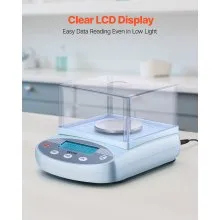 VEVOR Analytical Balance Lab Scale 200 g x 0.001 g Accuracy 13 Units with Shield