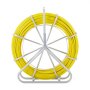 VEVOR Fish Tape Fiberglass, 425 ft, 1/4 inch, Duct Rodder Fishtape Wire Puller, Cable Running Rod with Steel Reel Stand, 3 Pulling Heads, Fishing Tools for Walls and Electrical Conduit, Non-Conductive