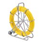 VEVOR Cinta de Pescar de Fibra de Vidrio, 656 pies, 5/16 pulg., Tirador de Cables con Varilla para Conductos, con Soporte de Carrete de Acero, 3 Cabezales de Tracción, Herramientas de Pesca para Paredes y Conductos Eléctricos, No Conductivo