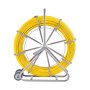 VEVOR Cinta de Pescar de Fibra de Vidrio, 656 pies, 5/16 pulg., Tirador de Cables con Varilla para Conductos, con Soporte de Carrete de Acero, 3 Cabezales de Tracción, Herramientas de Pesca para Paredes y Conductos Eléctricos, No Conductivo